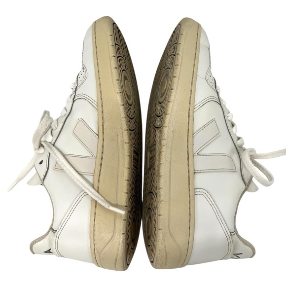 Veja V10 White Leather Casual Sneakers Women’s 38 - Picture 9 of 15